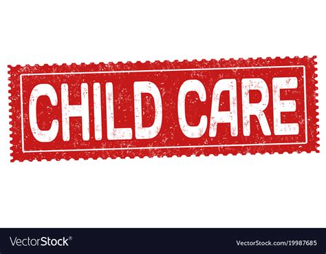 Child Care Sign Or Stamp Royalty Free Vector Image