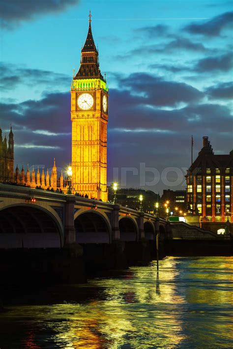 Overview Of London With The Elizabeth Tower Stock Image Colourbox