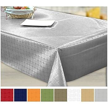 Nappe Toile Cir E Pvc Rectangulaire X Cm Uni Gris Amazon Fr