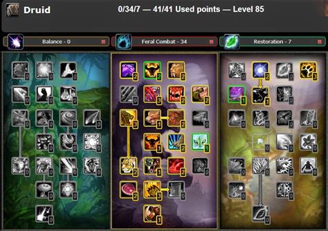 PVE DPS FERAL DRUID TALENT & GLYPHS GUIDE WOW CATACLYSM 4.3.4|WoW - Best PVP/PVE Talent ...