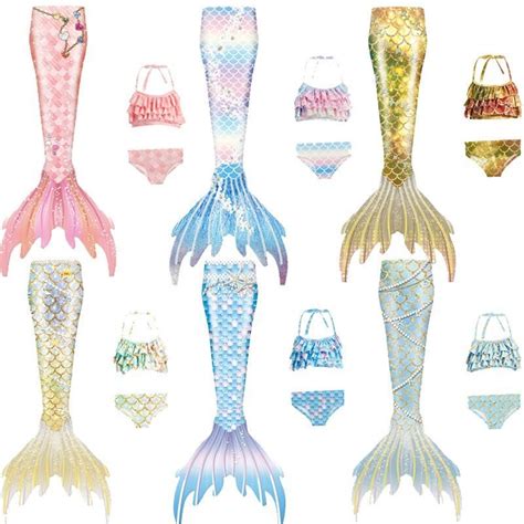 Shopee Official Girls Mermaid Tail Bikini Split Swimsuit Seaside Vacation Hot Spring Diving