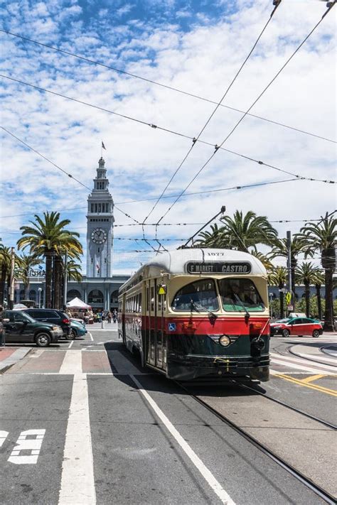 Tram in San Francisco, California Editorial Photo - Image of historic, clock: 141662256