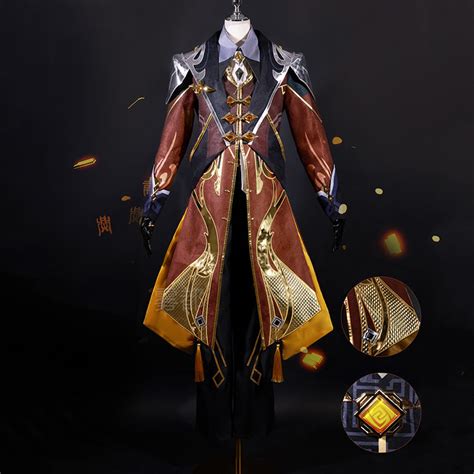 Genshin Impact Zhongli Cosplay Costume Winkcosplay