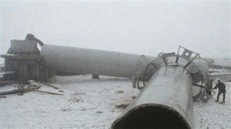 Emley Moor Temporary Transmitter Dismantling Work Under Way BBC News