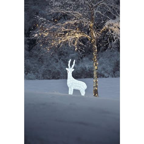 Acrylic Reindeer 105cm Led Light Up Reindeer Polhill Garden Centre