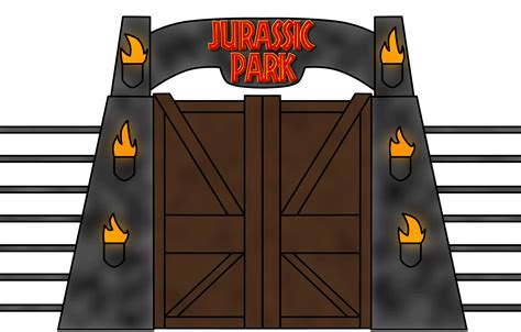 Jurassic Park Gate WIP by OniPunisher on DeviantArt