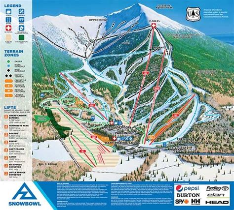 Arizona Snowbowl Trail Map | Liftopia