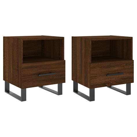 Tables De Chevet Pcs Ch Ne Marron X X Cm Leroy Merlin