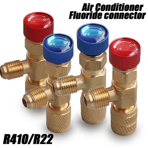 1 2 4pcs Air Conditioning Refrigerant Safety Valve R410a R22 1 4 Refrigeration Charging Safety