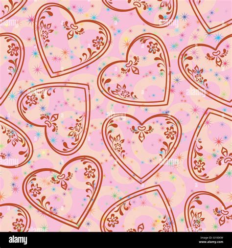 Valentine Heart Seamless Stock Vector Image And Art Alamy