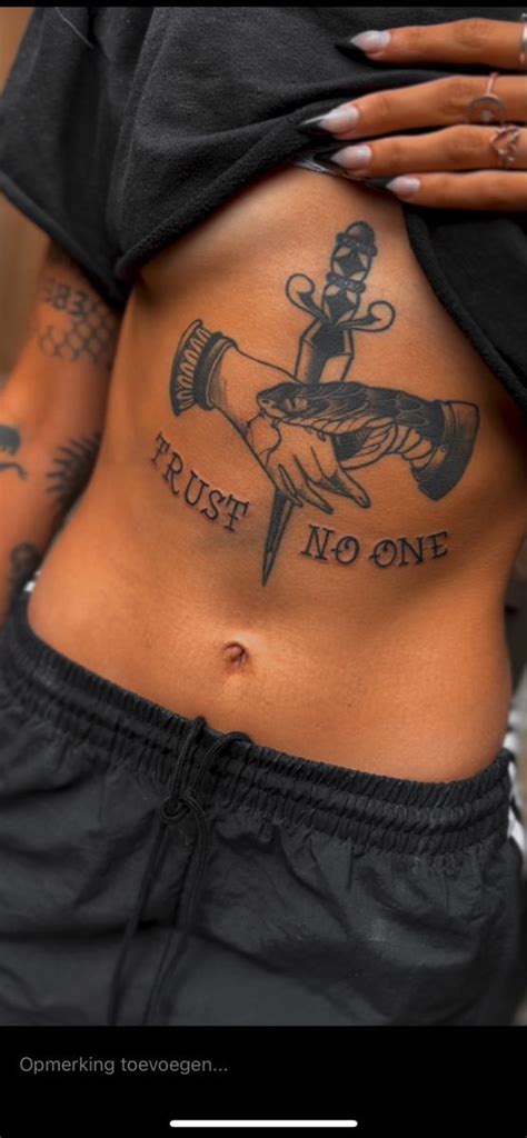 Trust No One Tattoos For Guys Mens Stomach Tattoo Unique Tattoos