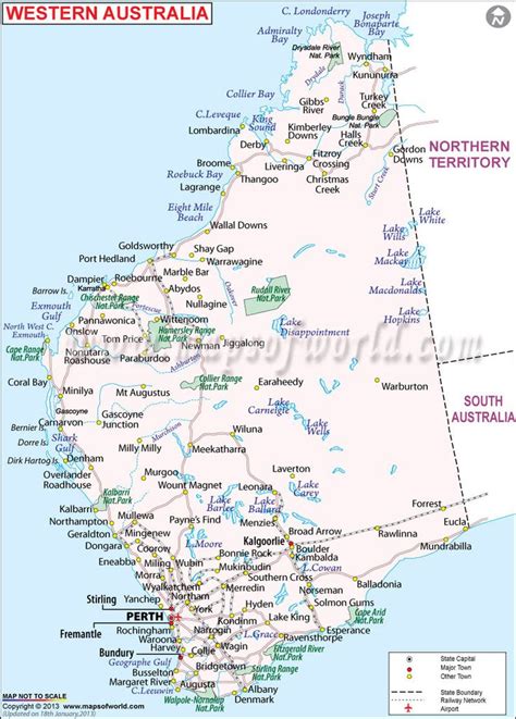 Western Australia Map | Map of Western Australia - Maps of World ...