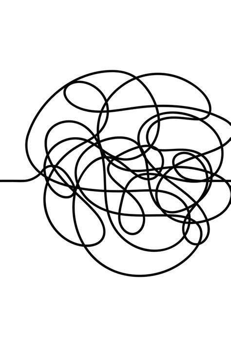 Confused Process Chaos Line Symbol Tangled Scribble Idea