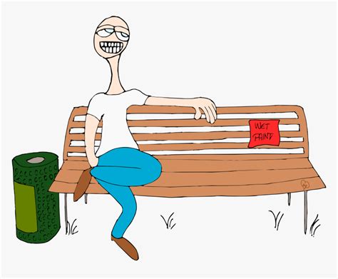 Wet Paint Clip Arts Wet Paint Cartoon Bench Hd Png Download Kindpng