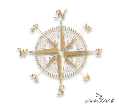 Compass Machine Embroidery Design Nautical Designs Sailing Etsy