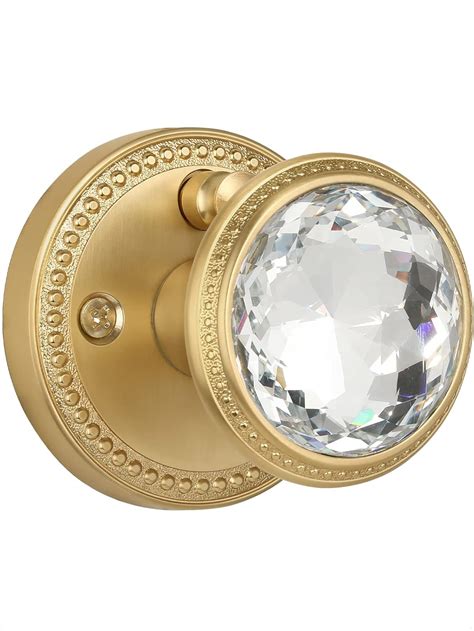 Amazon SORWDUERM Crystal Door Knobs With Lock Gold Interior