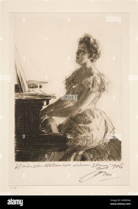 At The Piano Artist Anders Zorn Swedish 18601920 Stock Photo Alamy