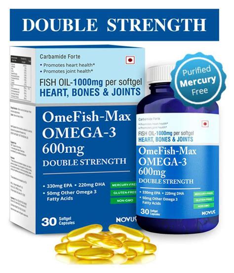 Omefish Max Omega Fishoil Double Strength Epa Mg Dha Mg Softgel