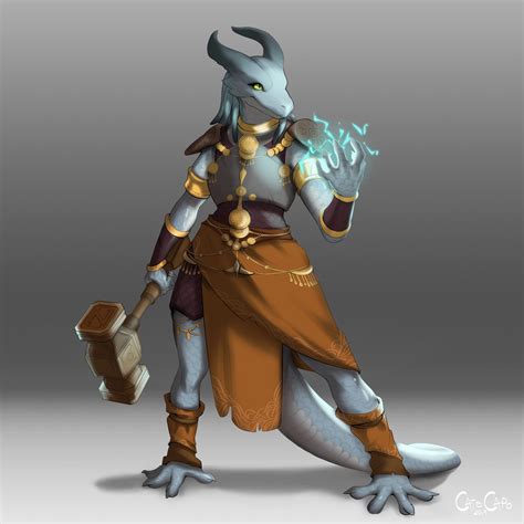 Artstation Dragonborn Shaman Caterina Capogrossi Female Dragonborn Dungeons And Dragons