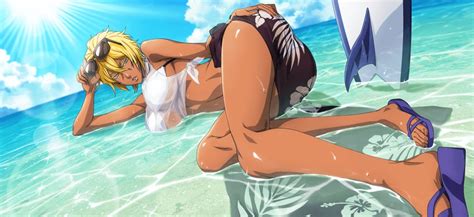 Rule 34 Aqua Eyes Ass Bare Arms Bare Legs Bare Shoulders Beach Bikini Bleach Bleach Brave