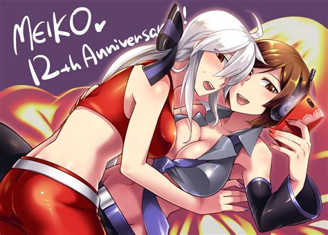 Meiko And Yowane Haku Vocaloid Drawn By Caffein Danbooru