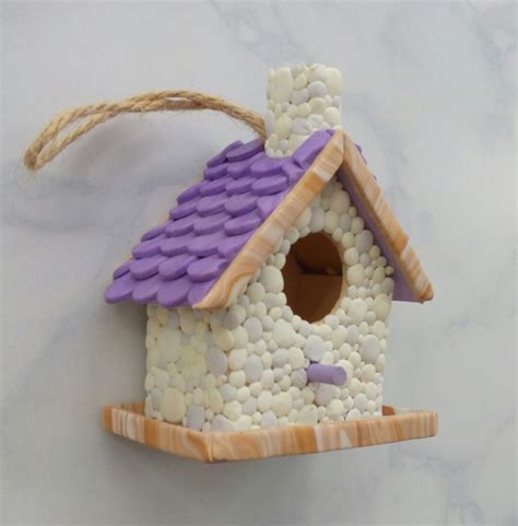 Miniature Bird House Decoration Hanging Bird House Ornament Etsy