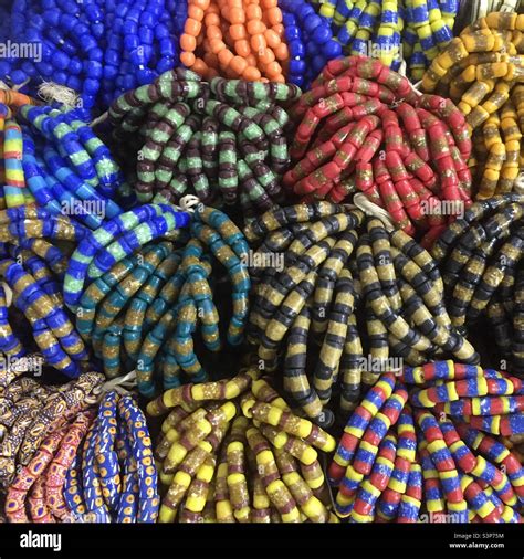 Glass Beads From Ghana Stock Photo Alamy