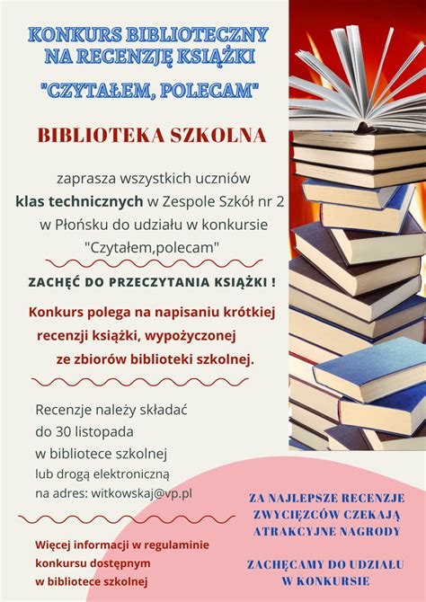 Konkurs Biblioteczny Zesp Szk Nr Im Leona Rutkowskiego W P O Sku