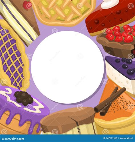 Illustration De Cuisson De Vecteur De Menu De Tarte De Magasin Chocolat