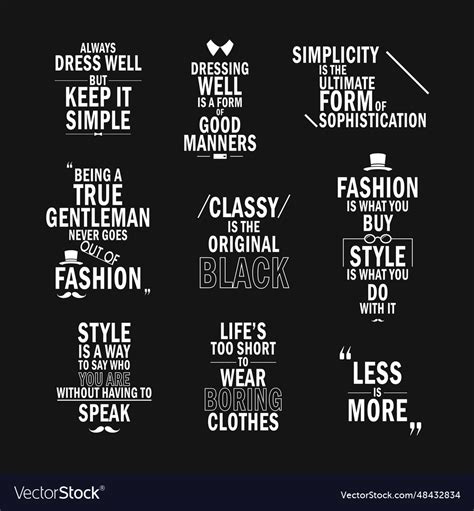 Fashion Attitude Quotes Set Royalty Free Vector Image