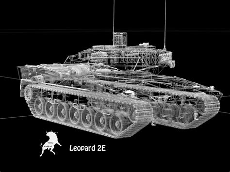 3d leopard tank model