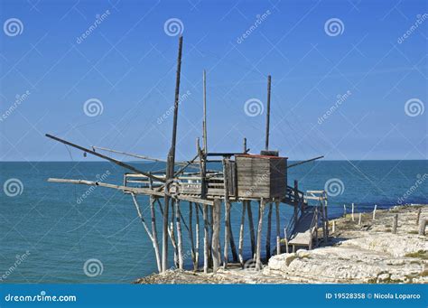 Tipical italian trabucco stock photo. Image of italy - 19528358