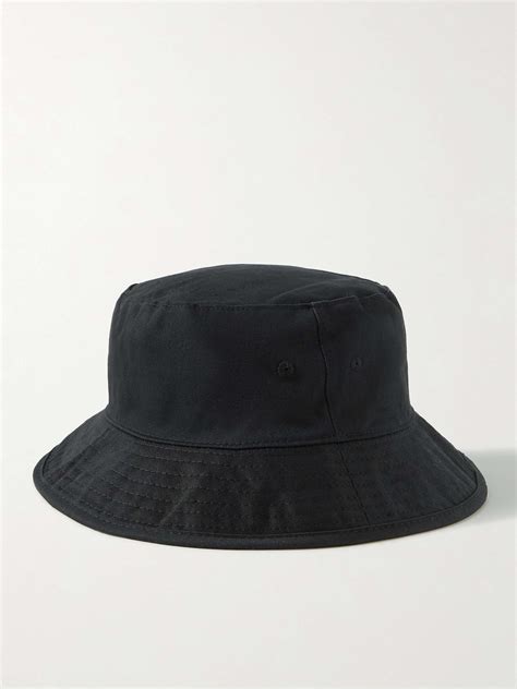 Black Logo Embroidered Cotton Twill Bucket Hat Acne Studios Mr Porter