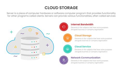 Premium Vector Server Cloud Storage Database Infographic Concept For