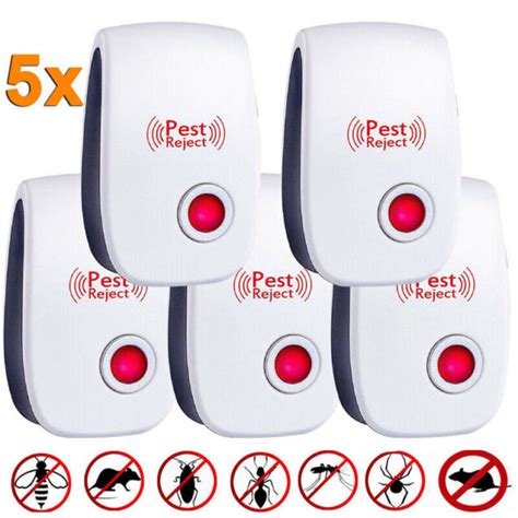 5x Electronic Ultrasonic Pest Reject Mosquito Rat Rodent Mice Bug Repeller Plug Ebay