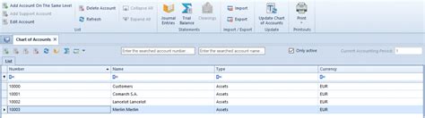 Chart Of Accounts In The German System Version Comarch Erp Standard 2022 5 Knowledge Base