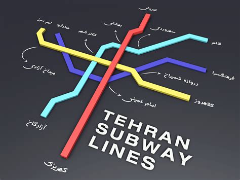 Tehran Subway Lines On Behance