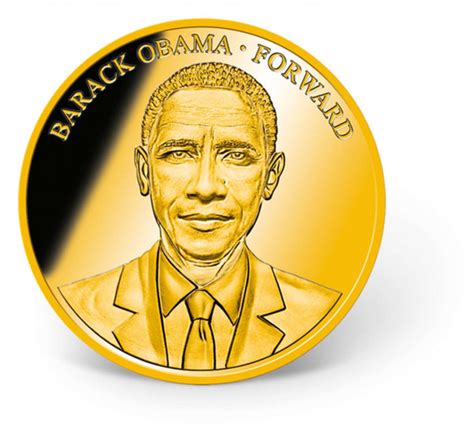 President Barack Obama Precious Metal Coin Set Gold Layered Gold