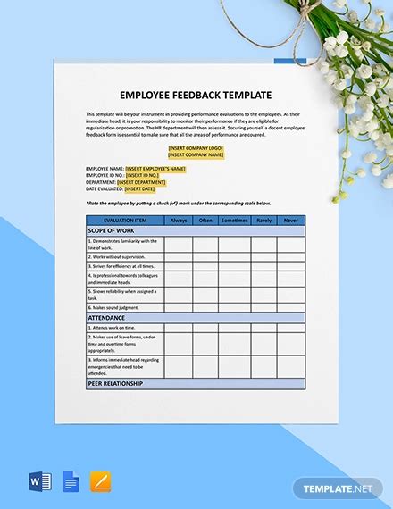 9 Hr Feedback Forms Hr Templates