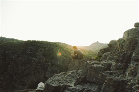 Free Images Rock Mountain Sunset Hill Adventure Alone Cliff