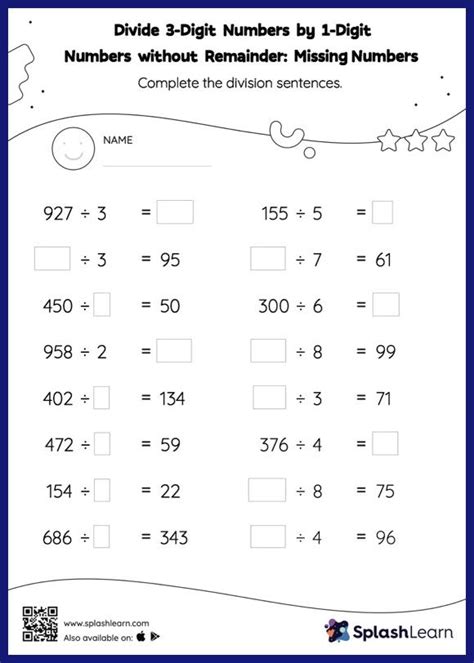 10 Printable Division Worksheets. Numbers 1-10. 3rd-5th Grade ...