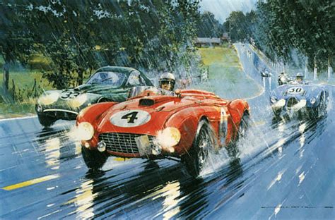 Automobile Art Watts Nicholas Le Mans 1954