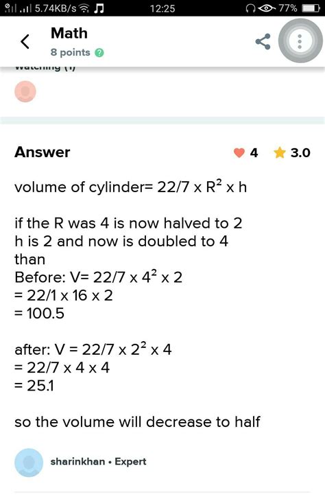 If The Radius Of A Cylinder Is Doubled And Height Is Halved The