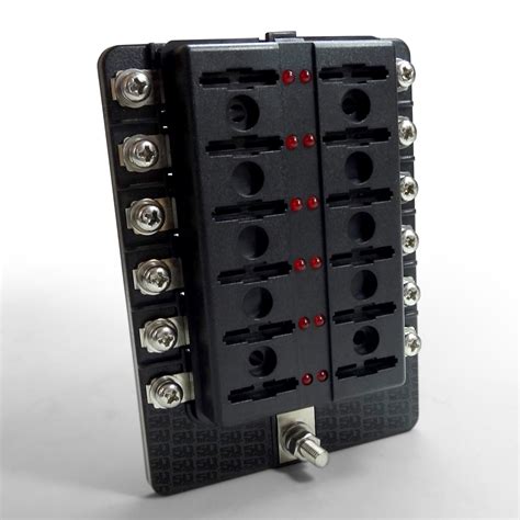 12 Way 12v Fuse Block Led Indicators Ring Terminals Utvdude