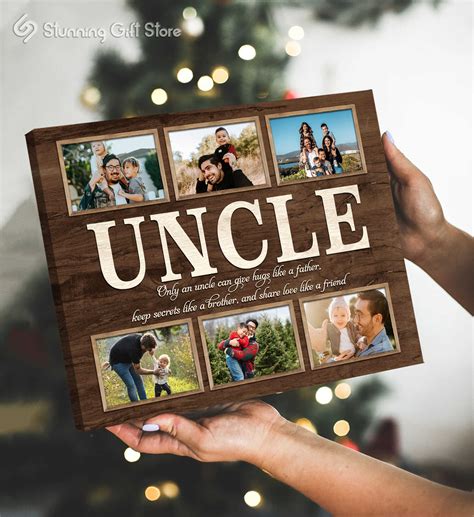 Uncle Photo Collage Canvas, Uncle Gift, Personalized Gift For Uncle, Uncle Christmas Gifts ...