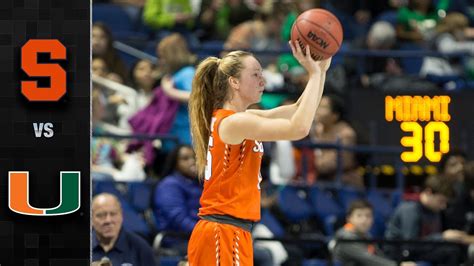 Syracuse Vs Miami Acc Womens Basketball Tournament Highlights 2019