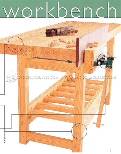 Wood Workbench Plan • Woodarchivist