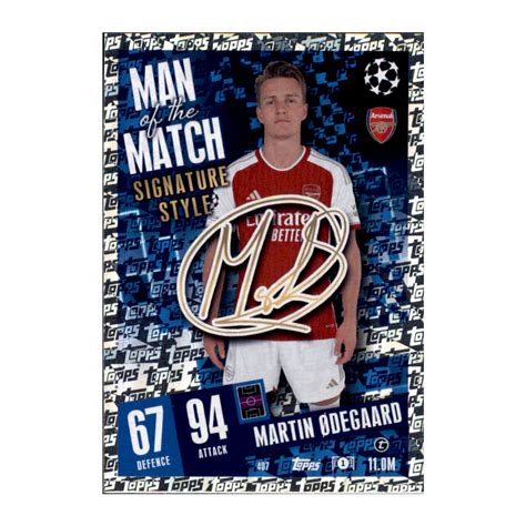 407 Martin Odegaard Man Of The Match Signature Style 2023 2024 1