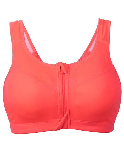 Dodoing Womens Push Up Zipper Front Closure Padded Bras Sports Bra High Impact Fitness Yoga