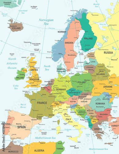 Maps of Europe Posters & Wall Art Prints | Buy Online at EuroPosters
